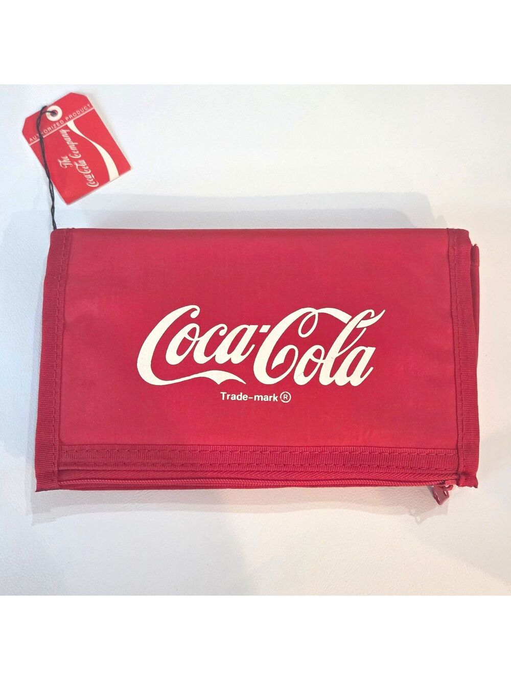 Vintage Coca-Cola Red Travel Wallet Organizer NOS w/ Original Authorized Tag